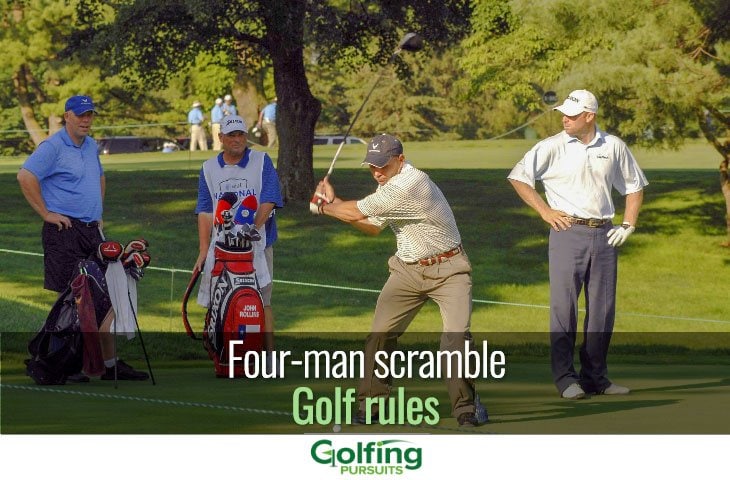 Four-man scramble golf rules